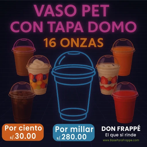 VASOS PET 16 oz
